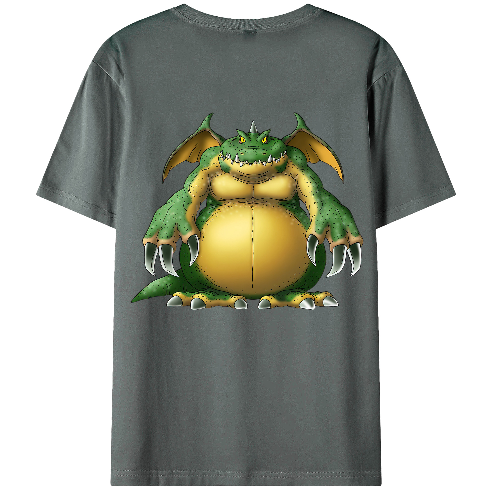 （画像用） ドラゴンクエスト Doragon Kuesuto Dragon Quest 綿100％ メンズ半袖Tシャツ（バックプリント） 通気性